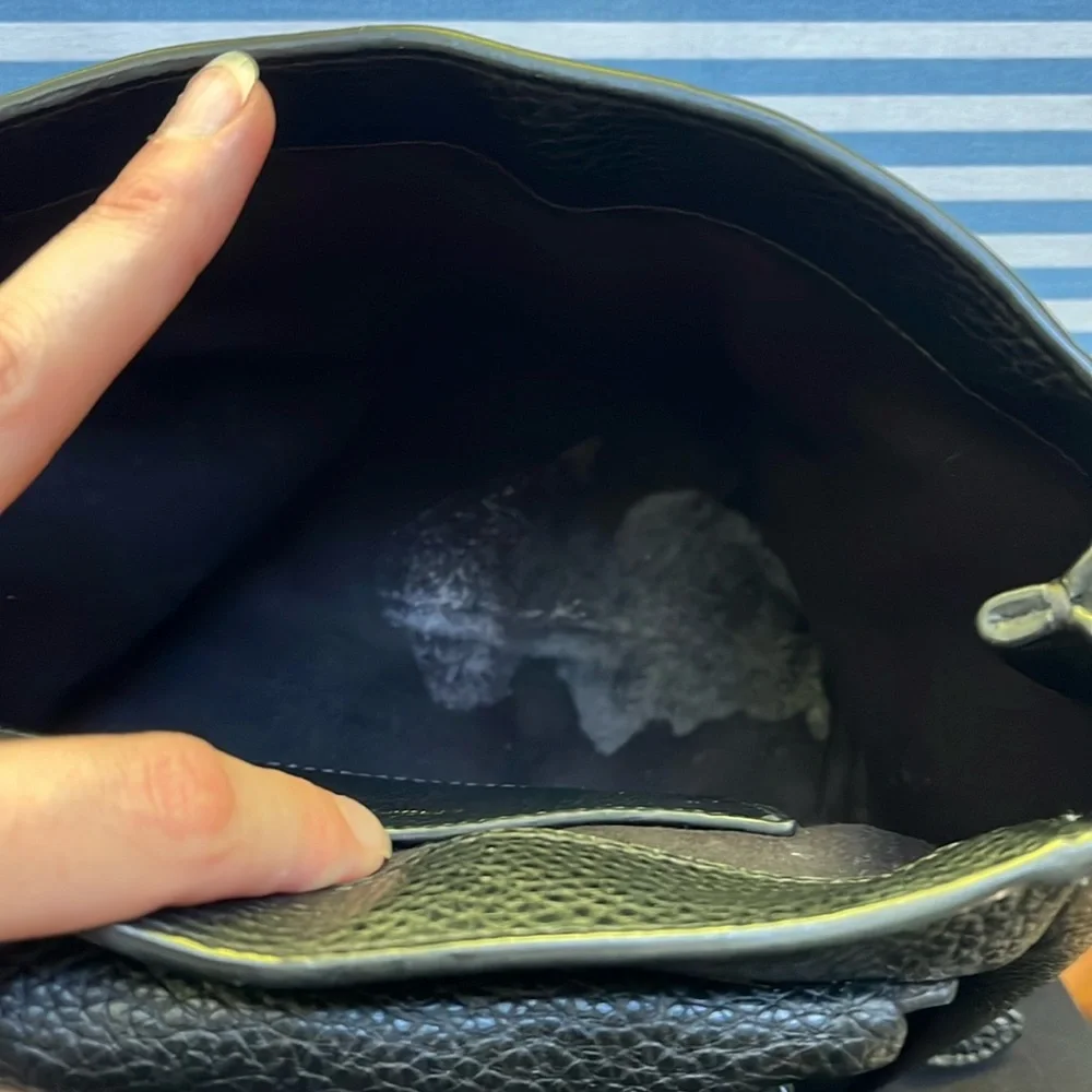 EMPORIO ARMANI Black Mini Backpack Synthetic Pebbled Leather Bag
